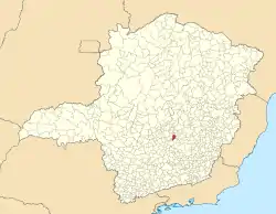 Location in the state of Minas Gerais