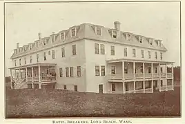 Breakers Hotel, Long Beach, looking east from beach