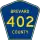 County Road 402 marker