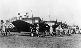 Brewster Buffalo Mark Is being inspected by RAF personnel on 12 October 1941 at RAF Sembawang.