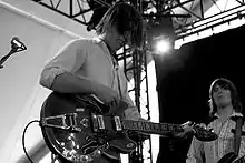 Anton Newcombe performing with BJM