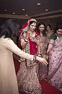 Bride in ghagra choli or lehenga