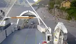 Brimnes ferry quay seen from the MF Melderskin