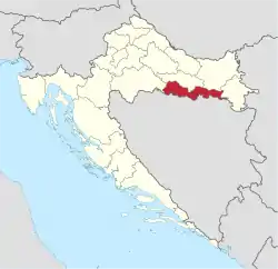Brod-Posavina County within Croatia