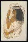 Painting of Lady Tjepu, New Kingdom Dynasty 18, Reign of Amunhotep III, c. 1390–1352 BCE, from tomb no. 181 at Thebes, 65.197