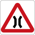 Narrow bridge ahead