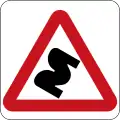 Series of bends to right ahead