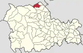Location in Neamț County