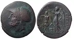 bronze coin issued by the brutti