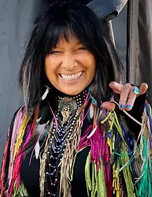 Buffy Sainte-Marie, Singer-songwriter and activist, first indigenous person to receive an Academy Award