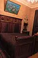 Interior of the bedroom of the Bulbul home-museum. The sleeping room is preserved in the form it was during Bulbul's lifetime.