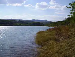 View to the village of Kremenik from Dyakovo Dam