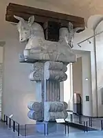 Bull capital from the apadana of the Palace of Darius in Susa, now Louvre