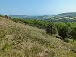The land of Bulverton can be seen in the top right portion of the picture, taken from Fire Beacon Hill.