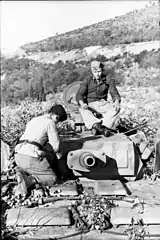 Panzer III tank equipped with the Nebelwurfgerät.