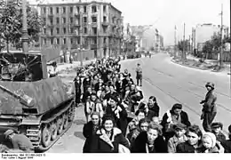 People of Wola leaving the city after the uprising