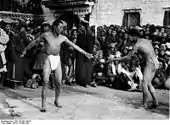Tibetan wrestlers, 1938