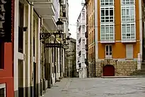 Historic street leading from the cathedral