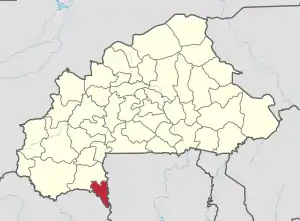 Location in Burkina Faso