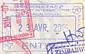 Entry stamp issued at Thomas Sankara International Airport Ouagadougou in an Israeli passport