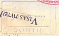 Exit stamp issued at Thomas Sankara International Airport Ouagadougou in an Israeli passport