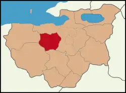 Location of Nilüfer in Bursa