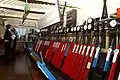 Interior view of Bury South signal box
