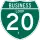 Business Interstate 20-T marker