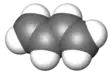Space-filling model of 1,3-butadiene