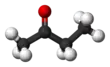 Ball-and-stick model of butanone