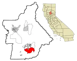 Location in Butte County and the state of California