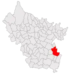 Location in Buzău County