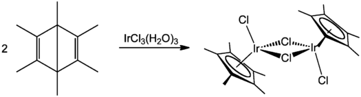 Synthesis of the iridium(III) dimer [Cp*IrCl2]2 using hexamethyl Dewar benzene.