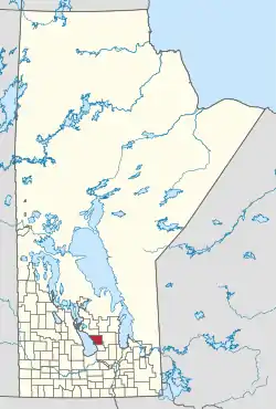 Location of Coldwell in Manitoba