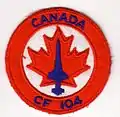 CF-104 Crest worn by aircrew and ground crew in the mid-1970s