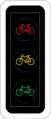 7.20 Addressed exclusively to bicycles and mopedsAll traffic light rules are valid to bicycles and mopeds as well, but can be exclusively addressed to them by showing a bicycle icon