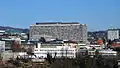 View of the main hospital building from the Cathedral.