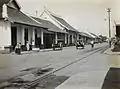 Chinatown of Broodbakkerstraat (now Jalan Niaga) in Pasuruan from Hoofdstraat (now Soekarno Hatta Road)