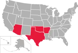 Location of teams in {{{title}}}