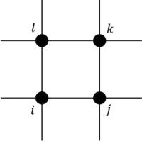 Arrangement of sites around a face