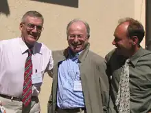 Image 7Robert Cailliau, Jean-François Abramatic, and Tim Berners-Lee at the tenth anniversary of the World Wide Web Consortium. (from History of the World Wide Web)