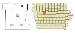 Location of Manson, Iowa