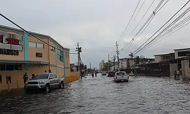 Calle Loíza (PR-37) in San Juan after Hurricane Maria (2017)