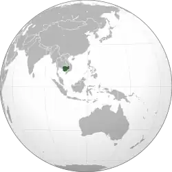 Location of Kampuchea
