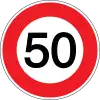 Maximum speed limit 50&nbsp;km/h