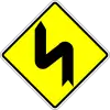 Double curve first to right and then left