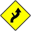Junction on a double curve (different road classes)