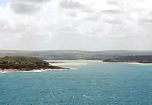 The Camel estuary with Trebetherick Point in the foreground