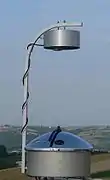 Whole sky camera based on reflecting (mirror) dome with sun tracker. Constructed by K. Markowicz