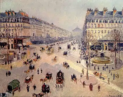 The avenue de l'Opéra painted by Camille Pissarro (1898).